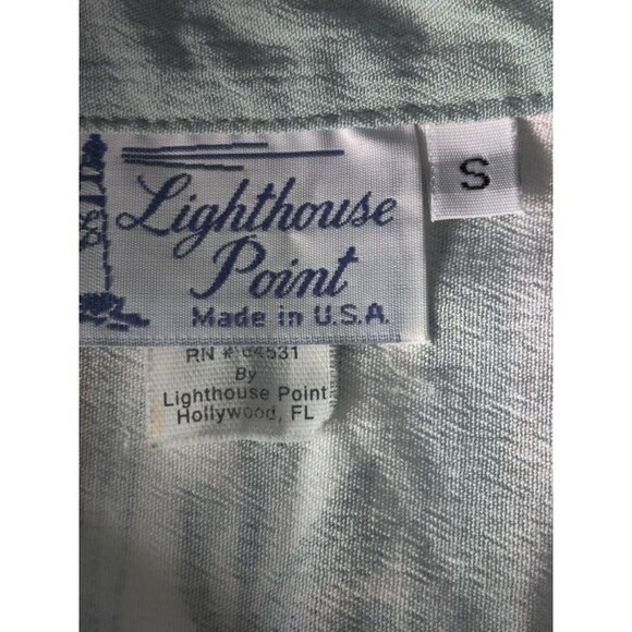 Lighthouse Point Women's Floral Top Button Front Short Sleeve Ivory Size Small - Picture 6 of 11